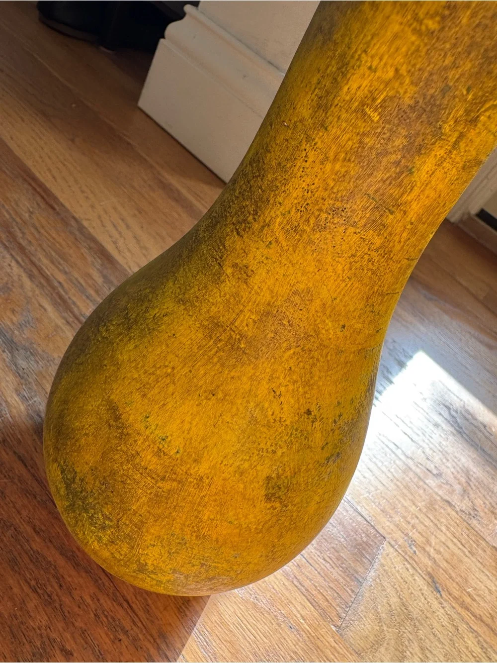 Yellow Decorative Vase - Home Accents, 11 inches tall.